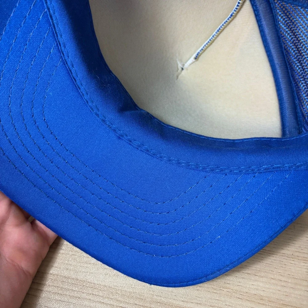 Vintage‎ ALS Hat Cap Snap Back Blue Blue Trucker Adjustable